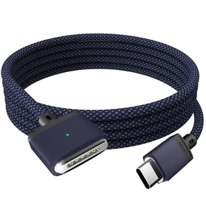 USB-C to Magnetic 3 Cable for 14” 16” MacBook Pro 2024 M3 Pro & Max, Blue - Photo 1 sur 7
