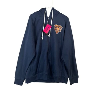 NFL Team Apparel Chicago Bears FOCO Men's XXL Full-Zip Hoodie Jacket NWT - Picture 1 of 12