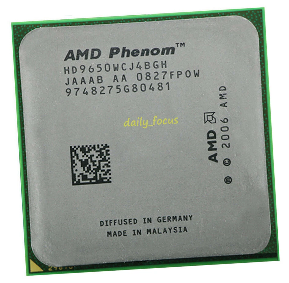AMD Phenom X4 9650 HD9650WCJ4BGH 4 Core 2.3 GHz 95W Socket AM2+ CPU Processors - Image 1 of 3