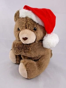 Hallmark orso di Natale peluche braccia abbraccio siede 8 pollici cappello di Babbo Natale peluche giocattolo - Foto 1 di 7