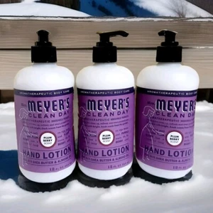 3 Mrs. Meyers Clean Day Plum Berry Scent Hand Lotion 12.5oz Each,Pump Bottle - Picture 1 of 1