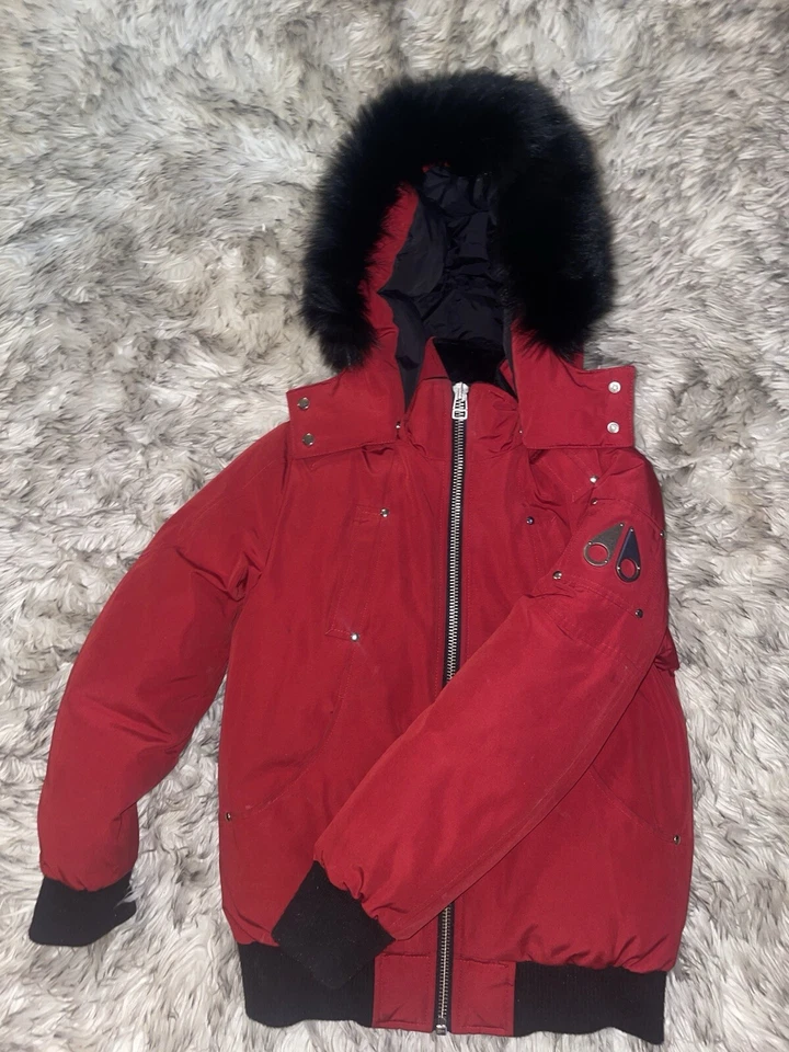 MOOSE KNUCKLES -KIDS ORIGINAL UNISEX SHEARLING BOMBER JACKET SIZE Medium - Image 1 of 4