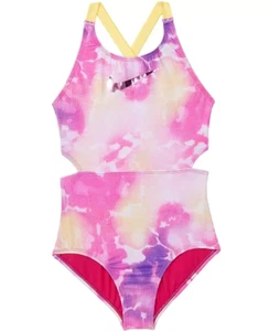 Nike Rainbow Cloud Dye Cross-Back Monokini L48311 Girl's Size XS (6-8 Years) - Picture 1 of 3