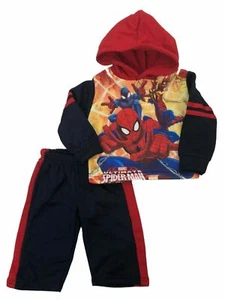 Marvel Infant Boys Ultimate Spider-Man Baby Outfit Hoodie & Sweat Pants - Picture 1 of 3