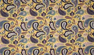 BIO French Terry 100x150cm Sommersweat querelastisch Paisley vintage Stoffe - Bild 1 von 2