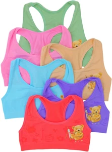 ToBeInStyle Girl’s Pack of 6 Seamless Training Bras Top Wire-Free Non-Padded - Picture 1 of 18
