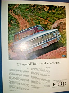 1964 Ford GALAXIE 500mid-size mag car ad- "3 1/2 speed box & no charge" - Picture 1 of 1
