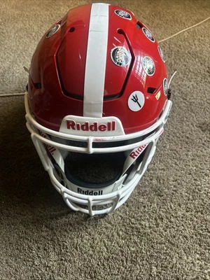 SpeedFlex 2.0 White face mask Jet Red Adult Large Football Helmet  $250-400 - Image 1 of 4
