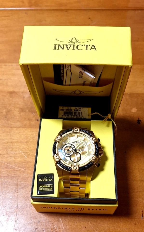 Reloj Hombre Invicta Bolt Cronógrafo Relleno Dorado 52MM Foto 1 de 4