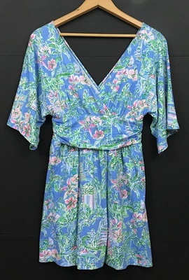 NEW Lilly Pulitzer Parigi Skort Romper Boca Blue Beneath The Bougainvillea sz S - Image 1 of 4