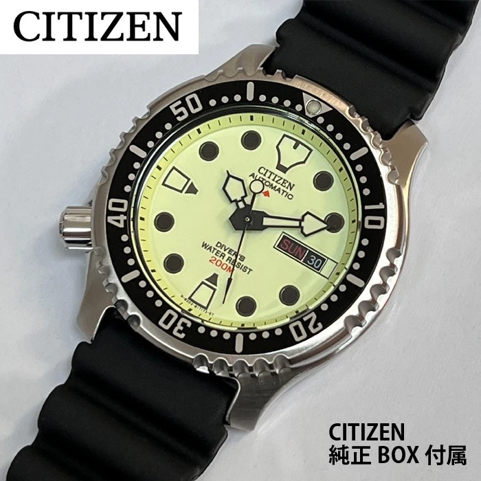CITIZEN PROMASTER NY0040-09W Automatic Diver Watch Full Luminous Japan