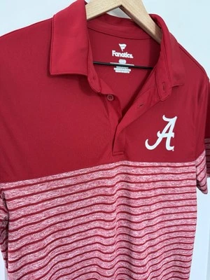Fanatics Alabama College Polo Men’s Medium Solid With Stripes Golf Crimson Tide - Image 1 of 4