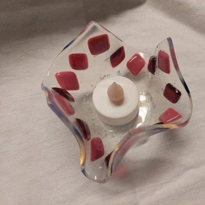 Handmade Glass Votive Candle Holder - Picture 1 of 7