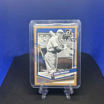 2023 Panini Donruss Gold Artist Proof Babe Herman Serial # 01/10 Yankees Legend! - Image 1 of 4