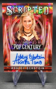 Ashley Eckstein Ahsoka Tano Auto 2025 Leaf Pop Century Scripted Red Crystal 1/2 - Picture 1 of 4
