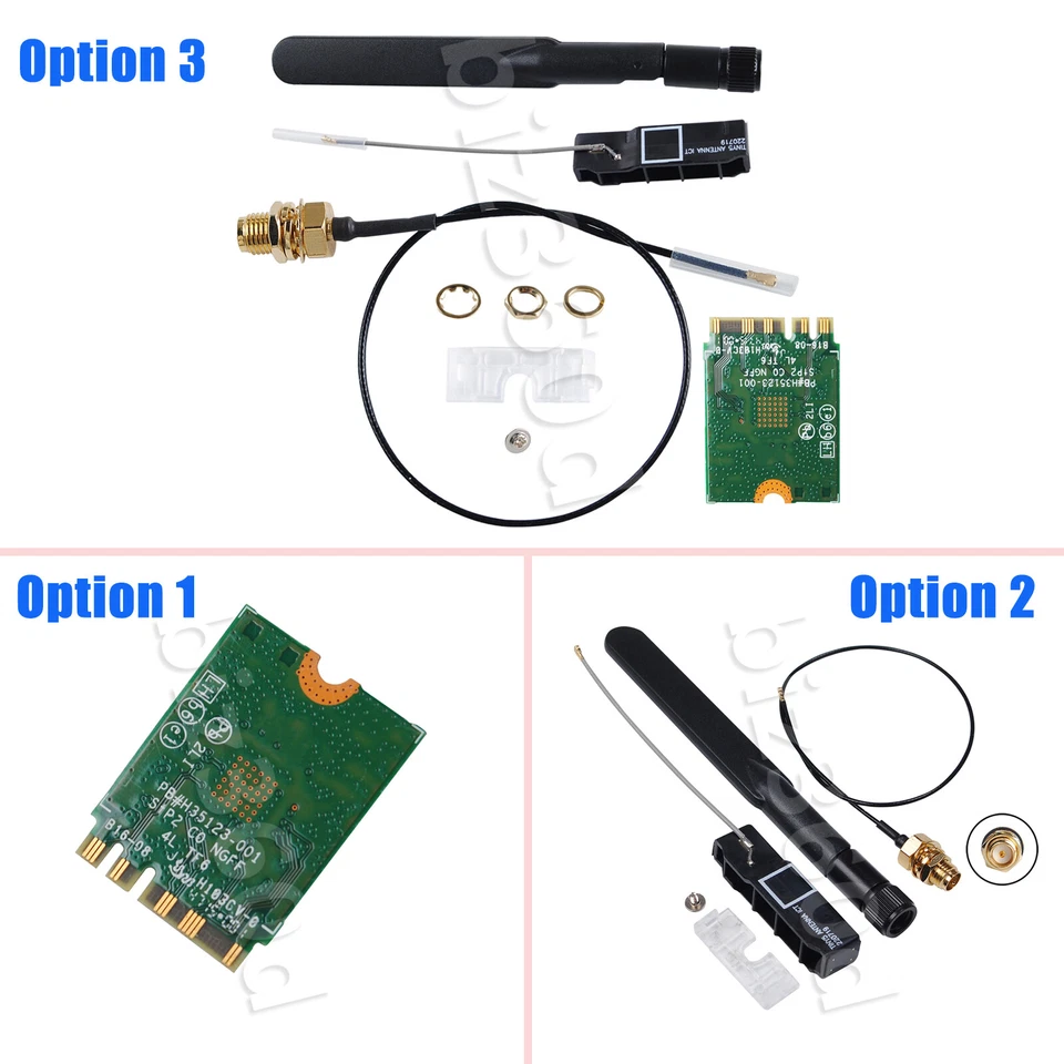 Wifi Antenna Cable & Wireless Card 00JT497 For Lenovo M710Q M720Q M920Q M920X - Image 1 of 1