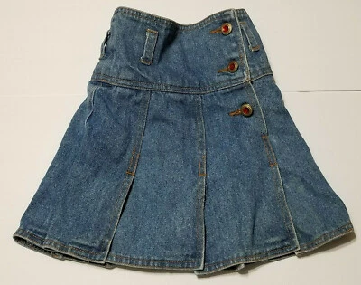 Vintage Longstreet High Waisted Denim Blue Jean Skirt Youth Girls Size 4 - Image 1 of 4