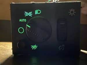 CUSTOM 03-07 OEM Headlight Switch GREEN LED ACDelco 19381535 GM Silverado Denali - Picture 1 of 4