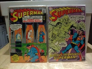 Superman #195 (2.0) cubierta separada Superman #214 en muy buen estado 1969 lector copias - Imagen 1 de 10