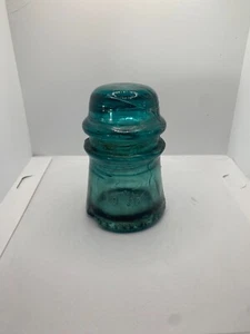 Antique Glass Insulator Hemingray-16 Aqua Color With Textured Base - Picture 1 of 4