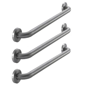 Glacier Bay Grab Bar Combo 24 In. Brushed Stainless Steel with Hardware (3-Pack)
