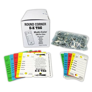 Car Dealer Key Tags | Many Colors, Self Laminating, Round Corner | EZ407 250p - Bild 1 von 8