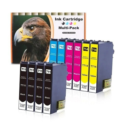 10 x Druckerpatronen für Epson T0711 T0712 T0713 T0714 T0715 XL Tinte Patronen - Bild 1 von 1