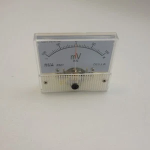 DC Minus Zero Plus -100mV - 0 -+100mV Analog 85C1 Voltage Analogue Panel meter - Picture 1 of 4