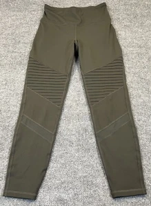 Old Navy Womens M Active Elevate Capri Leggings Seam Detail Athletic Olive Green - Picture 1 of 13