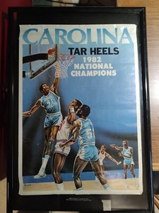North Carolina 1982 NCAA CHAMPIONS POSTER Basketball James Worthy Sam Perkins - Picture 1 of 13