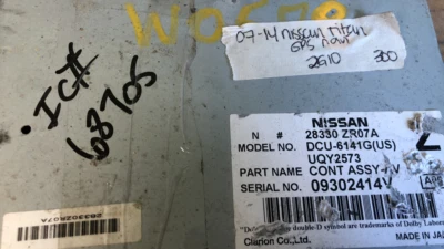 Módulo de controle de navegação GPS 28330 ZR07A 2007-2014 Nissan Titan - Imagem 1 de 4