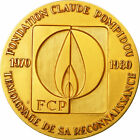 [#556866] France, Medal, Fondation Claude Pompidou, 1980, J. Balme, Ms(63), Gilt