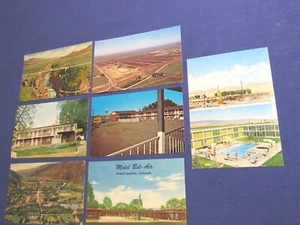 7 Colorado Postcard Grand Junction Greeley Golden Glenwood Springs Gunnison 1945 - Picture 1 of 2