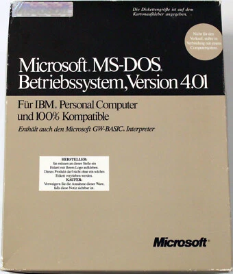 RARITÄT - Microsoft MS-DOS 4.01 - Deutsch - 3½″ - 036-214DV400 - Bild 1 von 4