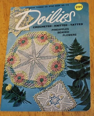 Folleto American Thread, Star~ DOILIES # 172 - Ganchillo, tejido, tatuado - En muy buen estado Foto 1 de 4