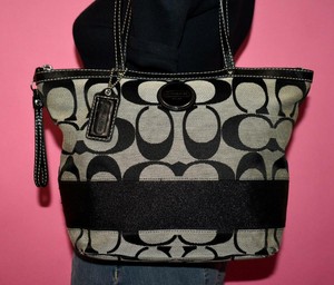 grey coach tote bolsa