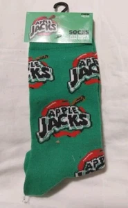Kellogg's Apple Jacks Adult's Novelty Crew Socks Size 6-12 New - Picture 1 of 2