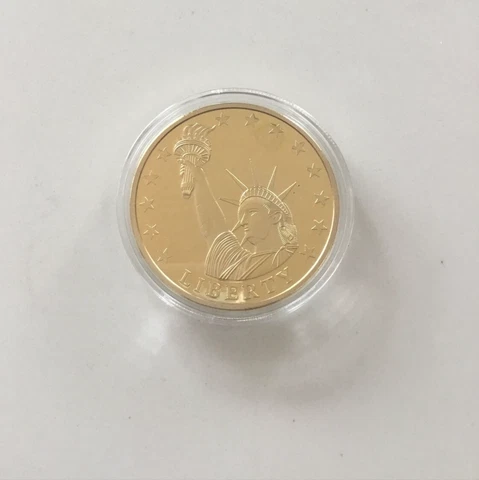 2009 Commemorative Statue Of Liberty 24k Gold Layered Piece & COA Retail: $$ Cover
