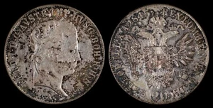 Austria 20 Kreuzer 1845-A Vienna Mint. KM# 2208 Silver Ferdinand I - Picture 1 of 3