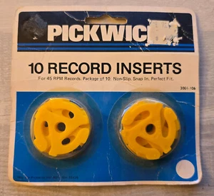 Vintage Pickwick 45 RPM Record Inserts – 10 Yellow Adapters Sealed Pack - Picture 1 of 1