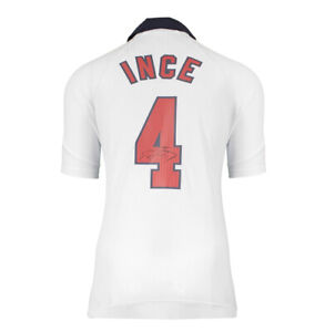 Paul Ince Signed England Shirt - 1998, Number 4 Autograph Jersey