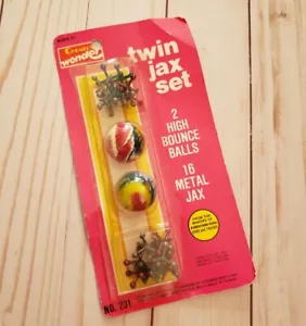 Vintage 1980 Chemtoy Wonder Twin Jax Set Bounce Balls Tootsietoy #231 NOS - Leggi - Foto 1 di 8