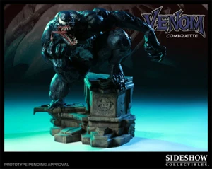 Marvel VENOM Polystone Statue by Sideshow Collectibles with Art Print SOLD AS IS - Picture 1 of 4