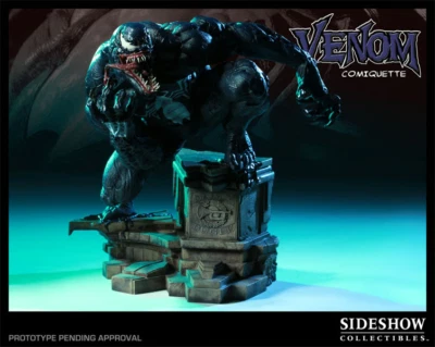 Estatua de poliestireno Marvel VENOM de Sideshow coleccionables con impresión artística VENDIDA COMO ESTÁ Foto 1 de 4