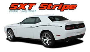 FOR 2011-2023 Dodge Challenger Body SXT SIDE STRIPE Decals MATTE BLACK - Picture 1 of 5