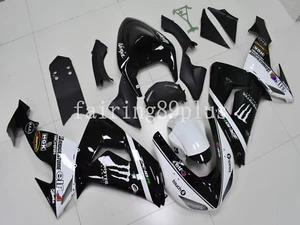N30 White Black ABS Injection Plastic Fairing Kit Fit for Ninja ZX10R 2006 2007 - Picture 1 of 7
