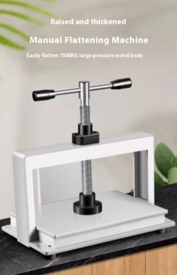 Paper Flattening Machine Binding Machine Small Manual A4 Iron Case A3 Accounting - Image 1 of 4