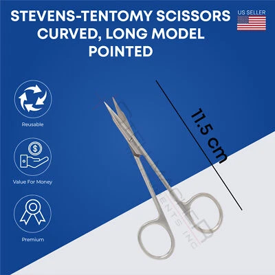 Stevens Tenotomy Scissors Straight & Curved Long Model Blunt & Pointed 11cm - Image 1 of 3