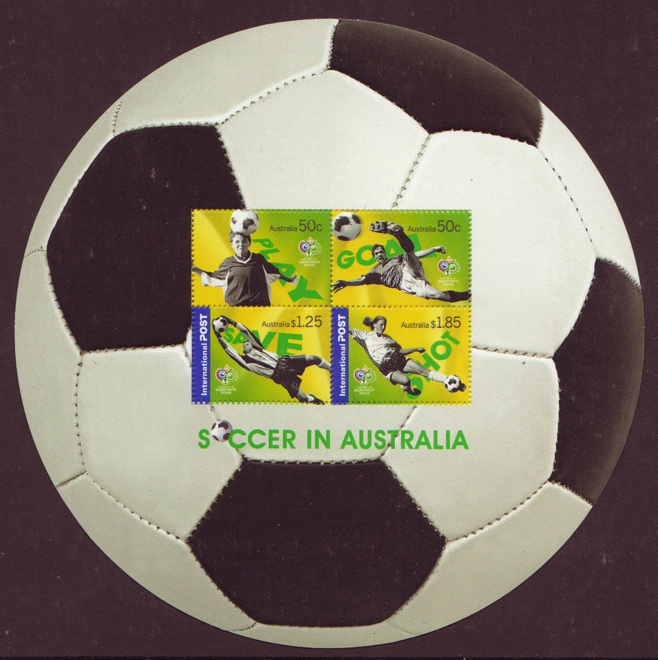 AUSTRALIA 2006 FOOTBALL SOCCER IN AUSTRALIA MS.UNMOUNTED MINT, MNH - Image 1 of 1