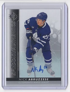 2022-23 SP Rookie Authentics Signatures Nick Abruzzese Rookie Auto Toronto Maple - Picture 1 of 2